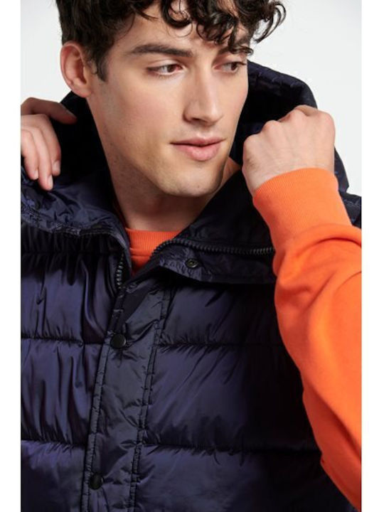 Sleeveless Jacket Puffer Navy Blue