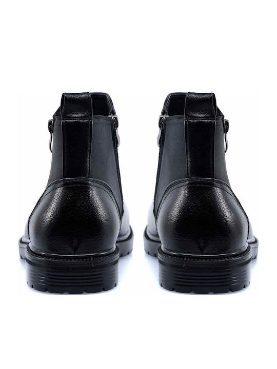 Black Men's Boots Anatomical with Zipper