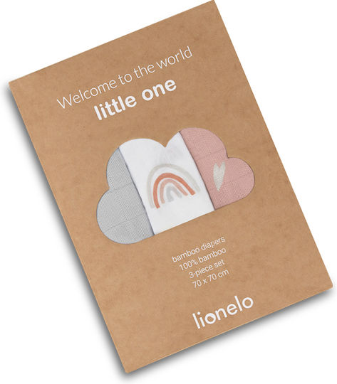 Lionelo Rainbow Swaddle Wraps Multicolour 70x70cm. 3pcs