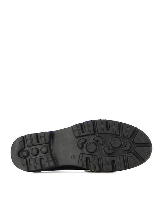 Leather Women's Moccasins in Black Color