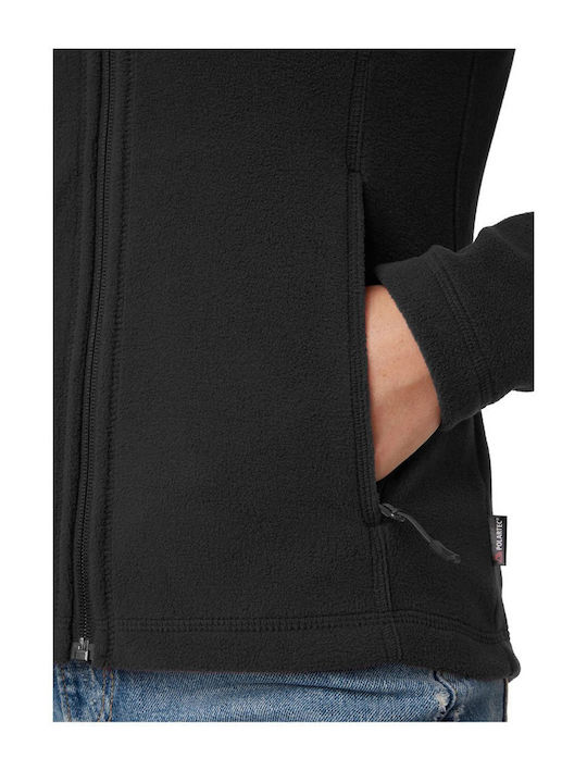 Daybreaker Short Women's Cardigan with Zipper Black