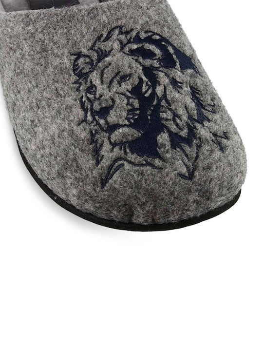 Parex Lion Winterliche Herrenhausschuhe Gray