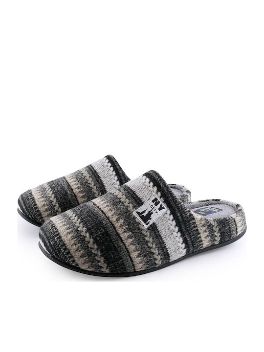 Men's Printed Slippers Gray