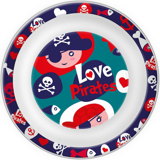 Kids Licensing Σετ Φαγητού Love Pirates από Μελαμίνη Μπλε 3τμχ