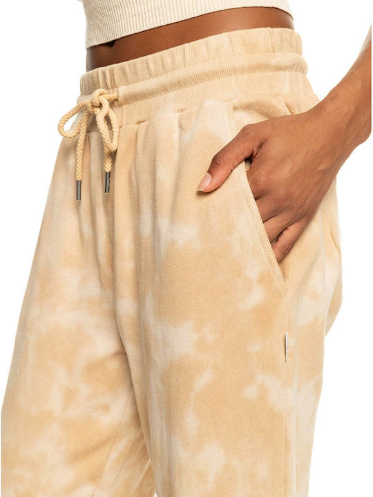 Roxy Pantaloni de trening pentru femei cu cauciuc Bej