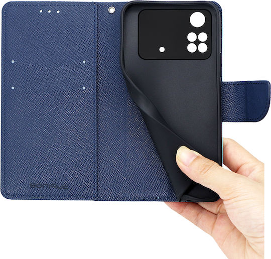 Sonique Trend Wallet Piele artificială Ciel / Dark Blue (Poco M4 Pro)