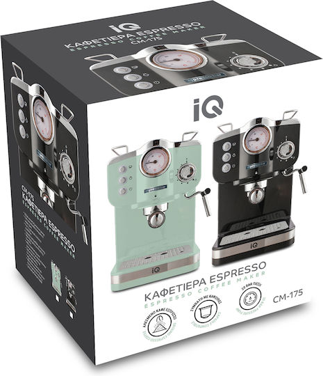 IQ Automatic Espresso Machine 1100W Pressure 20bar Black CM-175
