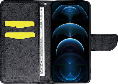 Sonique Trend Wallet Synthetic Magnetic Black (Realme C21Y / C25Y)