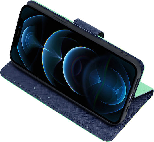 Sonique Trend Wallet Δερματίνης Βεραμάν / Σκούρο Μπλε (Realme C21Y / C25Y)