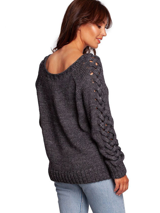 BeWear Women's Long Sleeve Sweater Gray