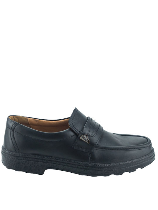 Boxer Men's Leather Moccasins Black