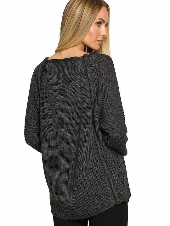 MOE Damen Langarm Pullover Gray