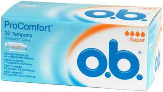 O.B. Tampoane ProComfort Dynamic Fit pentru Flux Abundent 32buc