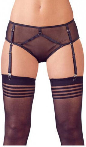 Mandy Mystery Bondage Briefs Suspenders Σετ Ζαρτιέρες Black