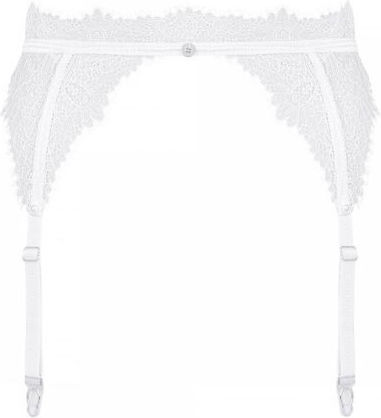 Obsessive Bianelle Strumpfbänder mit Spitze Garter Belt Weiß