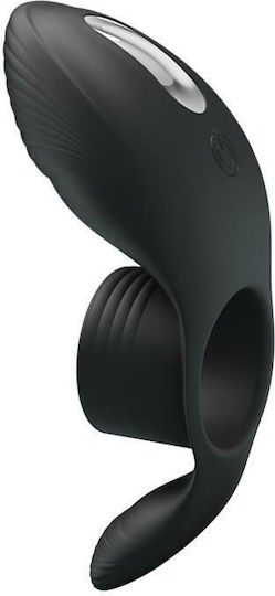 Pretty Love Vibration Penis Sleeve Cock Ring 7 Functions Black