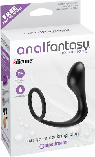 Pipedream Anal Fantasy Collection Ass-Gasm Inel Cock Silicon cu Ineluri pentru penis Negru PD4623-23