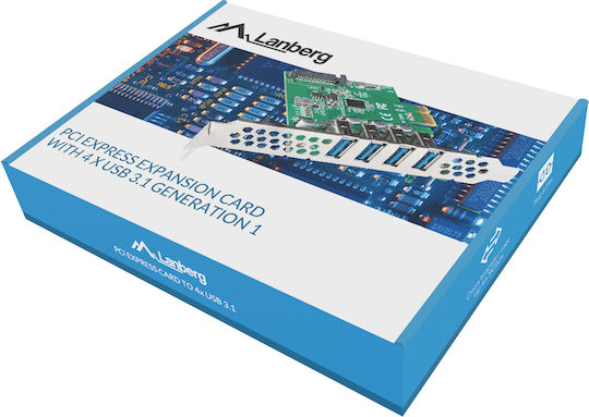 Lanberg Κάρτα PCIe σε 4 θύρες USB 3.2
