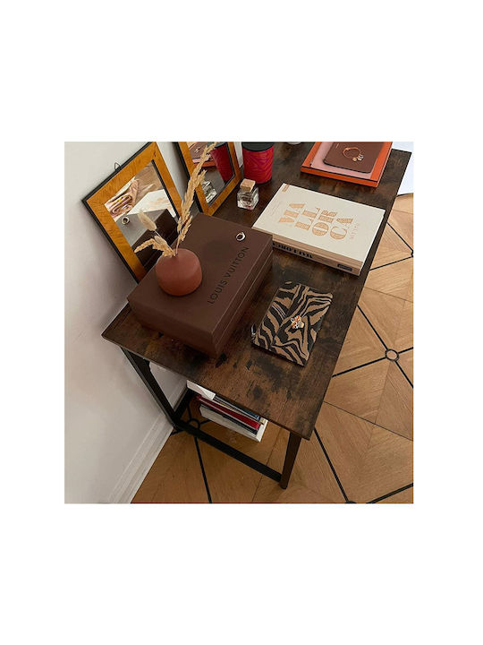 Schreibtisch Holz Rustic Brown / Black mit Metallbeinen 100x50x75cm