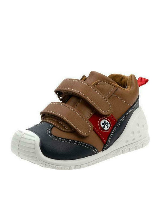 Ghete Copii din Suede cu Velcro Maro
