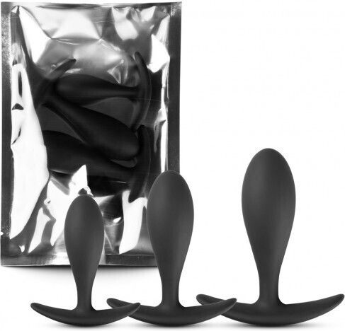 CyprusLoveShop Anal Plugs Set Black 3pcs
