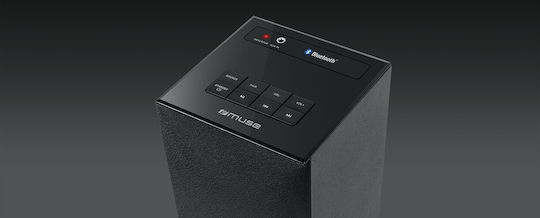 Muse Soundsystem 2 M-1050BT M-1050BT 20W mit Digitale Medien Player und Bluetooth Schwarz