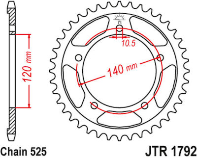 JT Sprockets Hinteres Ritzel 47 Zähne für Suzuki DL 650 V-STROM