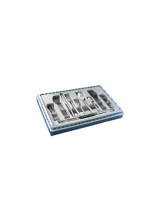 Dinox Cuba Cutlery Set Silver 30pcs