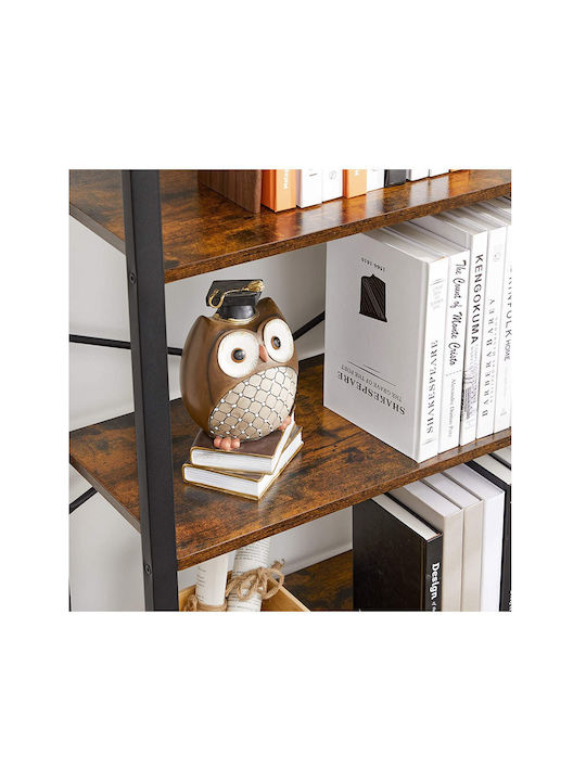 Vasagle Bibliothek Dunkelbraun 66x30x186cm