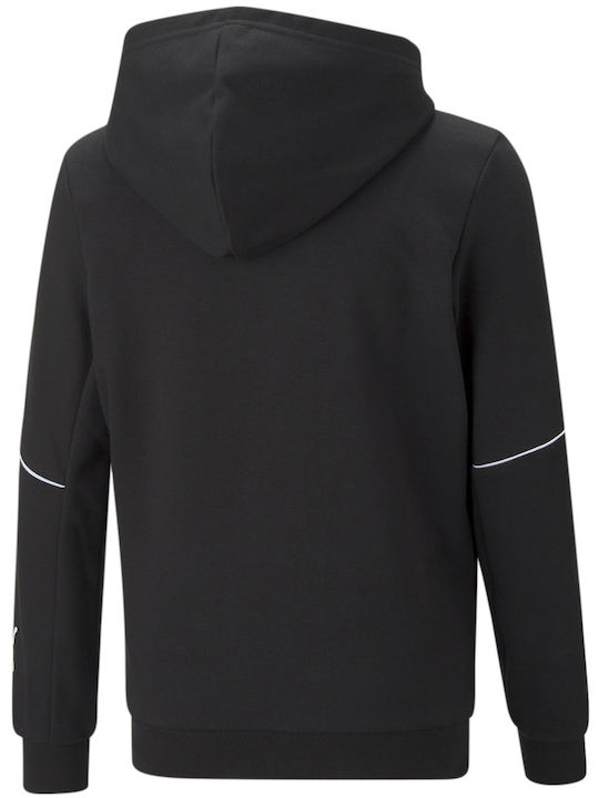 Puma Boys Athleisure Hooded Sweatshirt with Zipper Black