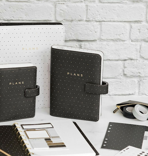 Filofax Weekly Organizer Moonlight Black Leather 15.3x18.7cm