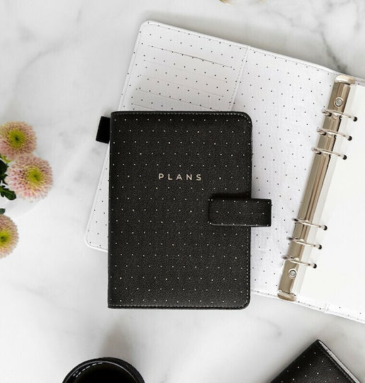Filofax Weekly Organizer Moonlight Black Leather 15.3x18.7cm