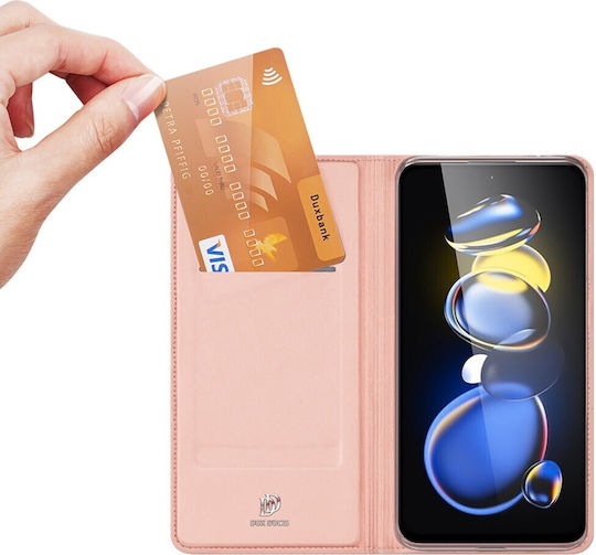 Dux Ducis Skin Pro Book Δερματίνης Ροζ (Poco X4 GT 5G)