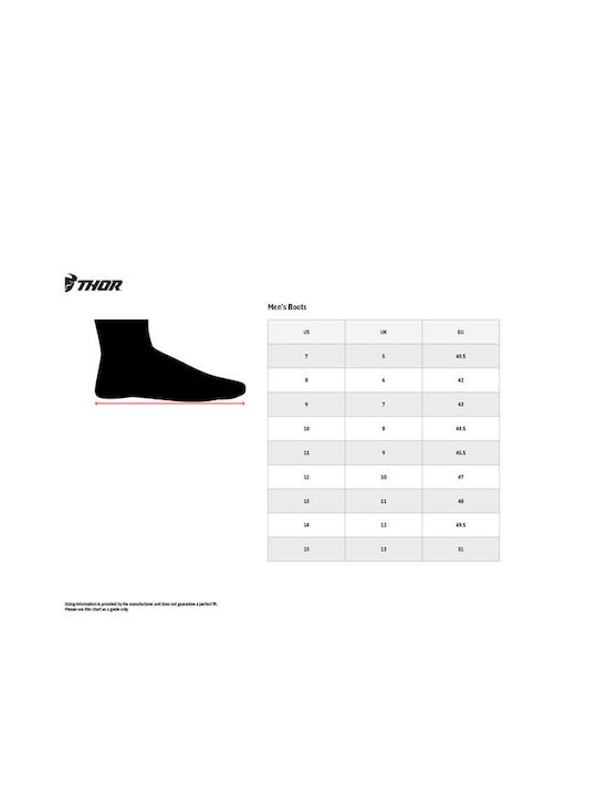 Thor Mx Radial Ανδρικές Μπότες Motocross Αδιάβροχες Grey Fluo