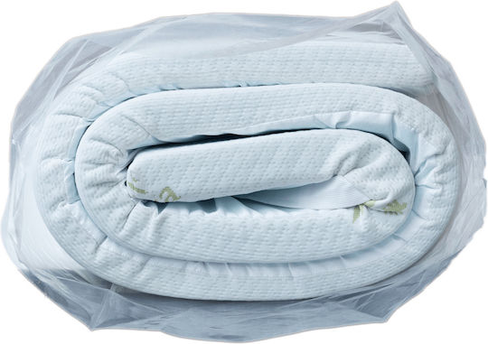 Como felt & wadding producers Mattress Topper Aloe Vera Double Memory Foam Infused with Aloe , Removable Cover & Elastic Straps 140x190x4cm
