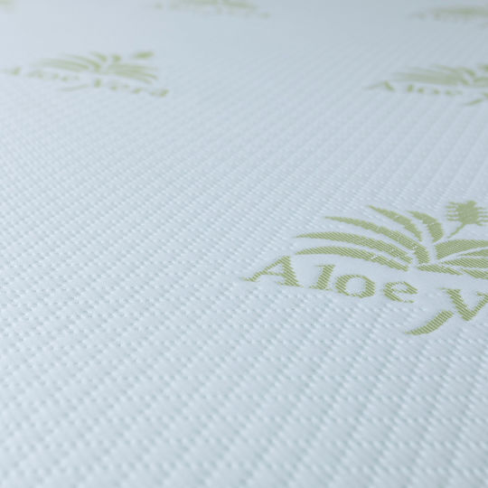 Como felt & wadding producers Mattress Topper Aloe Vera Super Double Memory Foam Infused with Aloe , Removable Cover & Elastic Straps 160x200x4cm