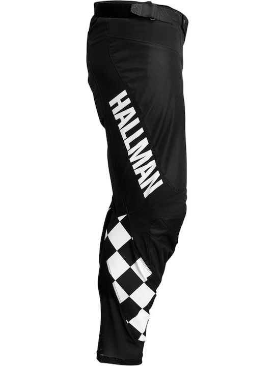 Thor Mx Hallman Differ Cheq Bărbați Pantaloni Motocross White/Black