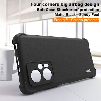 Imak Airbag Matte Silicone Back Cover Black (Poco X4 GT 5G)