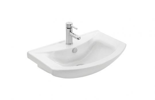 Drop Ritmo 55 Countertop with Sink Glossy Lacquer L51xW30xH80cm Natural Oak
