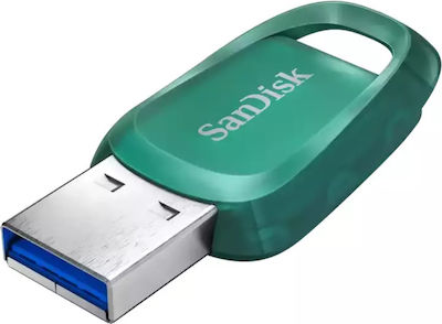 Sandisk Ultra Eco 64ГБ USB 3.1 Стик Зелен