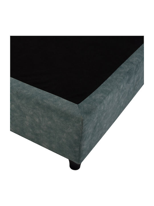 Malena Pat Single Tapitat Cu Material Verde Potrivit Pentru Saltea 90x200cm