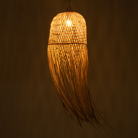 GloboStar Manila Ceiling Light Beige Boho Bell with E27 Socket 25x25x60cm