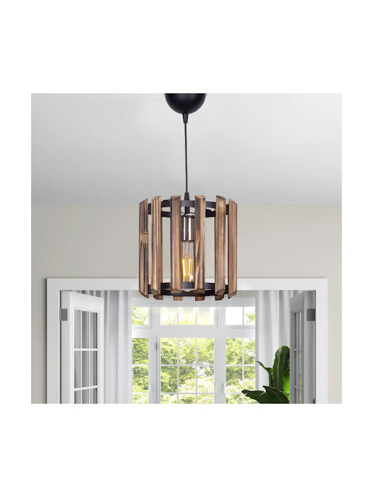 Megapap Bosco Pendant Light Brown with Socket E27 25x25x65cm