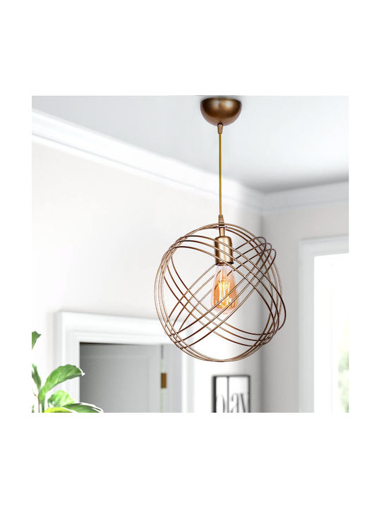 Megapap Phillipe Pendant Light Gold with Socket E27 35x35x70cm