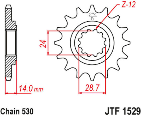 JT Sprockets Front Sprocket 16 Teeth for Kawasaki GPZ / ZRX 1200