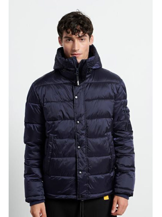 Winter Jacke Puffer Blue Black