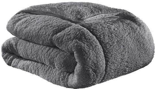 Guy Laroche Комбинирано одеяло с Пълнеж Hollowfiber Единично 160x220бр Mouton Антрацит 650Gsm