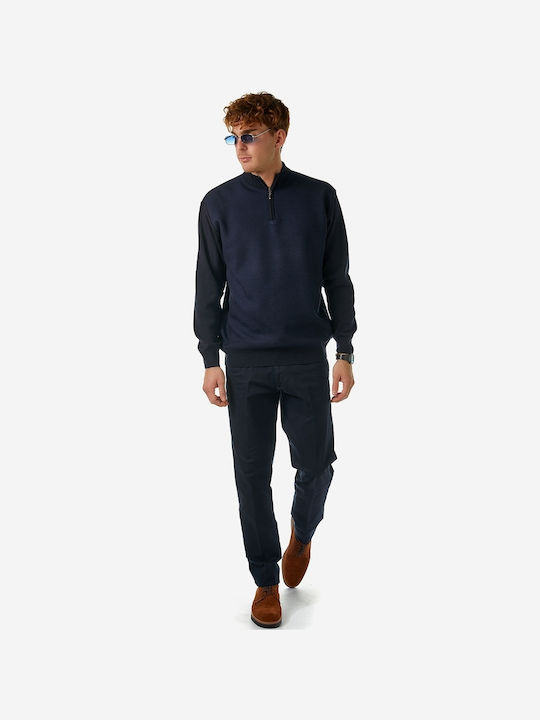 Sogo Herrenhose Chino Elastisch in Normaler Passform Marine