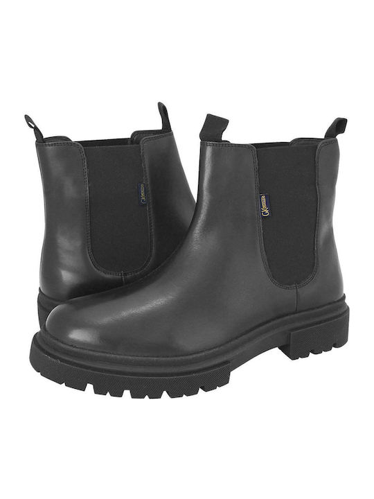 Ledice Leder Schwarz Chelsea Stiefeletten