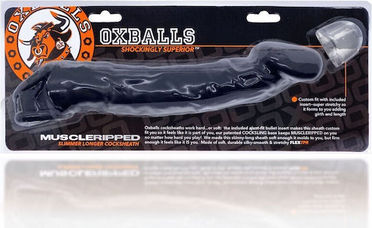 Oxballs Muscle Ripped Cock Sheath Penis-Verlängerung Schwarz 23.5cm